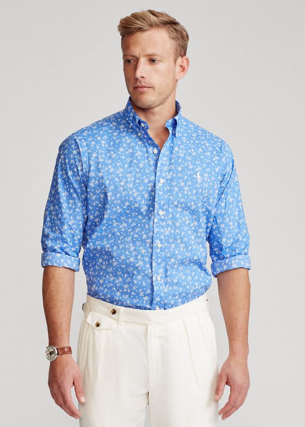 Men's Polo Ralph Lauren Classic Fit Tropical Shirts | 374950DTQ